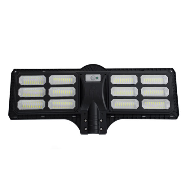 GloboStar® STREETO 85349 Professional LED Solar Street Light Αυτόνομο Ηλιακό Φωτιστικό Δρόμου 300W 2000lm 600 x LED SMD 5730 με Ενσωματωμένο Φωτοβολταϊκό Panel 6V 20W & Επαναφορτιζόμενη Μπαταρία Li-ion 3.2V 20000mAh με Αισθητήρα Ημέρας-Νύχτας & PIR Αισθητήρα Κίνησης – Αδιάβροχο IP65 – Ψυχρό Λευκό 6000K – Μ82 x Π6 x Υ35cm – 2 Years Warranty