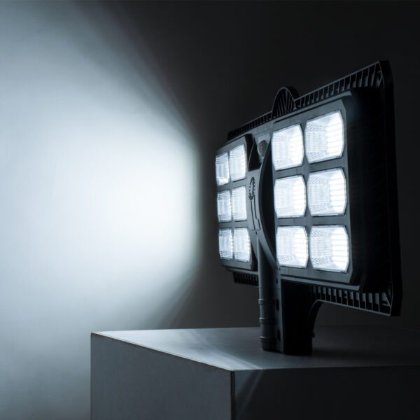 GloboStar® STREETO 85349 Professional LED Solar Street Light Αυτόνομο Ηλιακό Φωτιστικό Δρόμου 300W 2000lm 600 x LED SMD 5730 με Ενσωματωμένο Φωτοβολταϊκό Panel 6V 20W & Επαναφορτιζόμενη Μπαταρία Li-ion 3.2V 20000mAh με Αισθητήρα Ημέρας-Νύχτας & PIR Αισθητήρα Κίνησης – Αδιάβροχο IP65 – Ψυχρό Λευκό 6000K – Μ82 x Π6 x Υ35cm – 2 Years Warranty