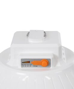 GloboStar® SOLAR-BULB 85350 Αυτόνομη Ηλιακή Κρεμαστή Λάμπα LED Giant Γλόμπος 100W 1000lm 140° 2 Λειτουργιών Ρεύματος με AC 220-240V μέσω USB Αντάπτορα ή με Φωτοβολταικό Panel 6V 12W & Επαναφορτιζόμενη Μπαταρία Li-ion 3.2V 5000mAh – Ενσωματωμένο USB 2.0 Charger Συσκευών DC5V 1000mA – IP54 – Εναλλαγή Φωτισμού μέσω Κουμπιού All In One Ψυχρό 6000k+Φυσικό 4500k+Θερμό 2700k Dimmable – Φ23 x Υ12cm – 2 Years Warranty