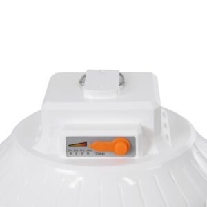 GloboStar® SOLAR-BULB 85350 Αυτόνομη Ηλιακή Κρεμαστή Λάμπα LED Giant Γλόμπος 100W 1000lm 140° 2 Λειτουργιών Ρεύματος με AC 220-240V μέσω USB Αντάπτορα ή με Φωτοβολταικό Panel 6V 12W & Επαναφορτιζόμενη Μπαταρία Li-ion 3.2V 5000mAh – Ενσωματωμένο USB 2.0 Charger Συσκευών DC5V 1000mA – IP54 – Εναλλαγή Φωτισμού μέσω Κουμπιού All In One Ψυχρό 6000k+Φυσικό 4500k+Θερμό 2700k Dimmable – Φ23 x Υ12cm – 2 Years Warranty