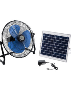 GloboStar® SOLARO-FAN 85351 Solar Fan Αυτόνομος Ηλιακός Επιδαπέδιος Ανεμιστήρας 25W 2 Λειτουργιών Ρεύματος με AC 220-240V ή με Φωτοβολταϊκό Panel 9V 12W & Επαναφορτιζόμενη Μπαταρία Li-ion 7.4V 4400mAh – 12 Ταχύτητες – Ενσωματωμένο USB 2.0 Charger Συσκευών – IP20 – Μ42 x Π20 x Υ35cm – Μαύρο & Μπλε – 2 Years Warranty