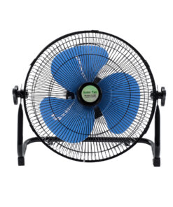 GloboStar® SOLARO-FAN 85351 Solar Fan Αυτόνομος Ηλιακός Επιδαπέδιος Ανεμιστήρας 25W 2 Λειτουργιών Ρεύματος με AC 220-240V ή με Φωτοβολταϊκό Panel 9V 12W & Επαναφορτιζόμενη Μπαταρία Li-ion 7.4V 4400mAh – 12 Ταχύτητες – Ενσωματωμένο USB 2.0 Charger Συσκευών – IP20 – Μ42 x Π20 x Υ35cm – Μαύρο & Μπλε – 2 Years Warranty