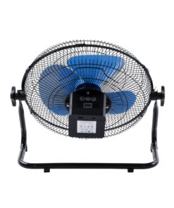 GloboStar® SOLARO-FAN 85351 Solar Fan Αυτόνομος Ηλιακός Επιδαπέδιος Ανεμιστήρας 25W 2 Λειτουργιών Ρεύματος με AC 220-240V ή με Φωτοβολταϊκό Panel 9V 12W & Επαναφορτιζόμενη Μπαταρία Li-ion 7.4V 4400mAh – 12 Ταχύτητες – Ενσωματωμένο USB 2.0 Charger Συσκευών – IP20 – Μ42 x Π20 x Υ35cm – Μαύρο & Μπλε – 2 Years Warranty
