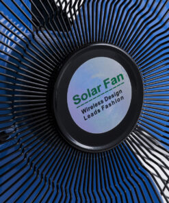 GloboStar® SOLARO-FAN 85351 Solar Fan Αυτόνομος Ηλιακός Επιδαπέδιος Ανεμιστήρας 25W 2 Λειτουργιών Ρεύματος με AC 220-240V ή με Φωτοβολταϊκό Panel 9V 12W & Επαναφορτιζόμενη Μπαταρία Li-ion 7.4V 4400mAh – 12 Ταχύτητες – Ενσωματωμένο USB 2.0 Charger Συσκευών – IP20 – Μ42 x Π20 x Υ35cm – Μαύρο & Μπλε – 2 Years Warranty