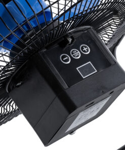 GloboStar® SOLARO-FAN 85351 Solar Fan Αυτόνομος Ηλιακός Επιδαπέδιος Ανεμιστήρας 25W 2 Λειτουργιών Ρεύματος με AC 220-240V ή με Φωτοβολταϊκό Panel 9V 12W & Επαναφορτιζόμενη Μπαταρία Li-ion 7.4V 4400mAh – 12 Ταχύτητες – Ενσωματωμένο USB 2.0 Charger Συσκευών – IP20 – Μ42 x Π20 x Υ35cm – Μαύρο & Μπλε – 2 Years Warranty