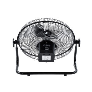 GloboStar® SOLARO-FAN 85352 Solar Fan Αυτόνομος Ηλιακός Επιδαπέδιος Ανεμιστήρας 25W 2 Λειτουργιών Ρεύματος με AC 220-240V ή με Φωτοβολταϊκό Panel 9V 12W & Επαναφορτιζόμενη Μπαταρία Li-ion 7.4V 4400mAh – 12 Ταχύτητες – Ενσωματωμένο USB 2.0 Charger Συσκευών – IP20 – Μ42 x Π20 x Υ35cm – Μαύρο & Ασημί – 2 Years Warranty