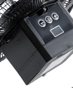 GloboStar® SOLARO-FAN 85352 Solar Fan Αυτόνομος Ηλιακός Επιδαπέδιος Ανεμιστήρας 25W 2 Λειτουργιών Ρεύματος με AC 220-240V ή με Φωτοβολταϊκό Panel 9V 12W & Επαναφορτιζόμενη Μπαταρία Li-ion 7.4V 4400mAh – 12 Ταχύτητες – Ενσωματωμένο USB 2.0 Charger Συσκευών – IP20 – Μ42 x Π20 x Υ35cm – Μαύρο & Ασημί – 2 Years Warranty