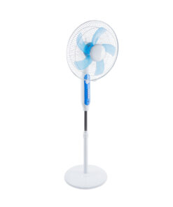 GloboStar® SOLARA-FAN 85355 Solar Fan Αυτόνομος Ηλιακός Επιδαπέδιος Ανεμιστήρας 25W 2 Λειτουργιών Ρεύματος με AC 220-240V ή με Φωτοβολταϊκό Panel 9V 12W & Επαναφορτιζόμενη Μπαταρία Li-ion 7.4V 4400mAh – 3 Ταχύτητες – Ενσωματωμένο USB 2.0 Charger Συσκευών – IP20 – Μ44 x Π37.5 x Υ132cm – Λευκό & Μπλε – 2 Years Warranty