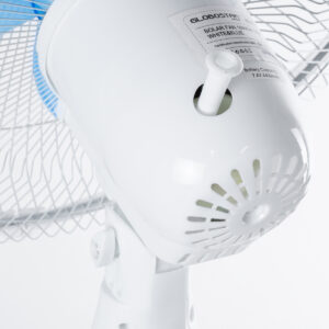 GloboStar® SOLARA-FAN 85355 Solar Fan Αυτόνομος Ηλιακός Επιδαπέδιος Ανεμιστήρας 25W 2 Λειτουργιών Ρεύματος με AC 220-240V ή με Φωτοβολταϊκό Panel 9V 12W & Επαναφορτιζόμενη Μπαταρία Li-ion 7.4V 4400mAh – 3 Ταχύτητες – Ενσωματωμένο USB 2.0 Charger Συσκευών – IP20 – Μ44 x Π37.5 x Υ132cm – Λευκό & Μπλε – 2 Years Warranty