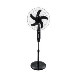 GloboStar® SOLARA-FAN 85356 Solar Fan Αυτόνομος Ηλιακός Επιδαπέδιος Ανεμιστήρας 25W 2 Λειτουργιών Ρεύματος με AC 220-240V ή με Φωτοβολταϊκό Panel 9V 12W & Επαναφορτιζόμενη Μπαταρία Li-ion 7.4V 4400mAh – 3 Ταχύτητες – Ενσωματωμένο USB 2.0 Charger Συσκευών – IP20 – Μ44 x Π37.5 x Υ132cm – Μαύρο – 2 Years Warranty