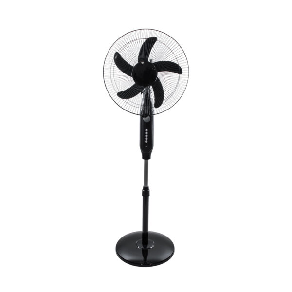 GloboStar® SOLARA-FAN 85356 Solar Fan Αυτόνομος Ηλιακός Επιδαπέδιος Ανεμιστήρας 25W 2 Λειτουργιών Ρεύματος με AC 220-240V ή με Φωτοβολταϊκό Panel 9V 12W & Επαναφορτιζόμενη Μπαταρία Li-ion 7.4V 4400mAh – 3 Ταχύτητες – Ενσωματωμένο USB 2.0 Charger Συσκευών – IP20 – Μ44 x Π37.5 x Υ132cm – Μαύρο – 2 Years Warranty