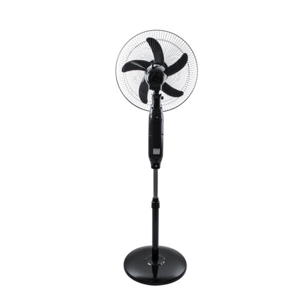 GloboStar® SOLARA-FAN 85356 Solar Fan Αυτόνομος Ηλιακός Επιδαπέδιος Ανεμιστήρας 25W 2 Λειτουργιών Ρεύματος με AC 220-240V ή με Φωτοβολταϊκό Panel 9V 12W & Επαναφορτιζόμενη Μπαταρία Li-ion 7.4V 4400mAh – 3 Ταχύτητες – Ενσωματωμένο USB 2.0 Charger Συσκευών – IP20 – Μ44 x Π37.5 x Υ132cm – Μαύρο – 2 Years Warranty
