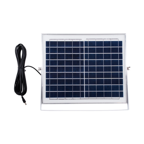 GloboStar® SOLARE-FAN 85357 Solar Fan Αυτόνομος Ηλιακός Επιδαπέδιος Ανεμιστήρας 25W 2 Λειτουργιών Ρεύματος με AC 220-240V ή με Φωτοβολταϊκό Panel 9V 15W & Επαναφορτιζόμενη Μπαταρία Li-ion 7.4V 6000mAh – 12 Ταχύτητες – Ασύρματο Χειριστήριο – Ενσωματωμένο USB 2.0 Charger Συσκευών – IP20 – Μ44 x Π37.5 x Υ132cm – Λευκό – 2 Years Warranty