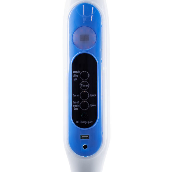 GloboStar® SOLARE-FAN 85357 Solar Fan Αυτόνομος Ηλιακός Επιδαπέδιος Ανεμιστήρας 25W 2 Λειτουργιών Ρεύματος με AC 220-240V ή με Φωτοβολταϊκό Panel 9V 15W & Επαναφορτιζόμενη Μπαταρία Li-ion 7.4V 6000mAh – 12 Ταχύτητες – Ασύρματο Χειριστήριο – Ενσωματωμένο USB 2.0 Charger Συσκευών – IP20 – Μ44 x Π37.5 x Υ132cm – Λευκό – 2 Years Warranty