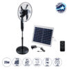 GloboStar® SOLARE-FAN 85358 Solar Fan Αυτόνομος Ηλιακός Επιδαπέδιος Ανεμιστήρας 25W 2 Λειτουργιών Ρεύματος με AC 220-240V ή με Φωτοβολταϊκό Panel 9V 15W & Επαναφορτιζόμενη Μπαταρία Li-ion 7.4V 6000mAh – 12 Ταχύτητες – Ασύρματο Χειριστήριο – Ενσωματωμένο USB 2.0 Charger Συσκευών – IP20 – Μ44 x Π37.5 x Υ132cm – Μαύρο – 2 Years Warranty
