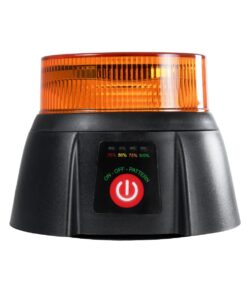 GloboStar® 85359 PRO Series Φάρος Σήμανσης Οχήματος Security – Ασφαλείας για Αυτοκίνητα & Φορτηγά 10 Προγραμμάτων Φωτισμού STROBE LED 48W DC 10-30V Αδιάβροχος IP65 Πορτοκαλί