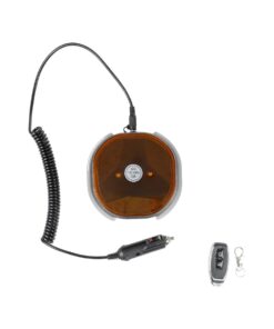 GloboStar® 85359 PRO Series Φάρος Σήμανσης Οχήματος Security – Ασφαλείας για Αυτοκίνητα & Φορτηγά 10 Προγραμμάτων Φωτισμού STROBE LED 48W DC 10-30V Αδιάβροχος IP65 Πορτοκαλί