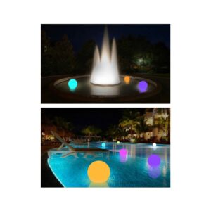 GloboStar® 85360 Ακρυλικό Φωτιστικό Μπάλα Εξωτερικού Χώρου – Πισίνας LED Globe 5W Φ10 Επαναφορτιζόμενο Μπαταρίας με Καλώδιο USB – Φορτιστή και Ασύρματο Χειριστήριο IR Αδιάβροχο IP68 Πολύχρωμο RGBW