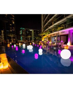 GloboStar® 85360 Ακρυλικό Φωτιστικό Μπάλα Εξωτερικού Χώρου – Πισίνας LED Globe 5W Φ10 Επαναφορτιζόμενο Μπαταρίας με Καλώδιο USB – Φορτιστή και Ασύρματο Χειριστήριο IR Αδιάβροχο IP68 Πολύχρωμο RGBW