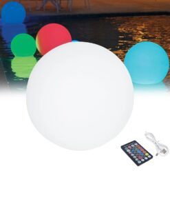 GloboStar® 85362 Ακρυλικό Φωτιστικό Μπάλα Εξωτερικού Χώρου – Πισίνας LED Globe 5W Φ20 Επαναφορτιζόμενο Μπαταρίας με Καλώδιο USB – Φορτιστή και Ασύρματο Χειριστήριο IR Αδιάβροχο IP68 Πολύχρωμο RGBW