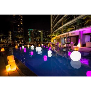 GloboStar® 85362 Ακρυλικό Φωτιστικό Μπάλα Εξωτερικού Χώρου – Πισίνας LED Globe 5W Φ20 Επαναφορτιζόμενο Μπαταρίας με Καλώδιο USB – Φορτιστή και Ασύρματο Χειριστήριο IR Αδιάβροχο IP68 Πολύχρωμο RGBW