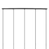 DIY Ροζέτα Φωτιστικού Μαύρη Ορθογώνια 1500x50mm με 5 Τρύπες GloboStar 90826