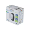 LED αδιάβροχη απλίκα 12W IP65 3000K Θερμό λευκό Μαύρο σώμα στρογγυλή V-TAC – 8541