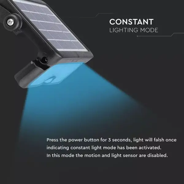 Προβολέας LED ηλιακός 5W Φυσικό λευκό 4000K Μαύρο σώμα με ανιχνευτή V-TAC – 8547
