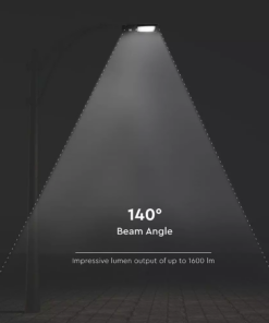 LED ηλιακό φωτιστικό δρόμου 15W Ψυχρό λευκό 6000K Μαύρο σώμα με ανιχνευτή για ιστό & τοίχο V-TAC – 8548