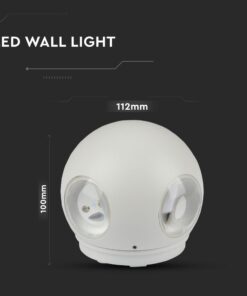 Επιτοίχιο Φωτιστικό LED Λευκό ΙP65 Αλουμίνιο V-TAC 4W 3000K Θερμό – 8551
