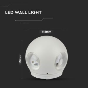 Επιτοίχιο Φωτιστικό LED Λευκό ΙP65 Αλουμίνιο V-TAC 4W 3000K Θερμό – 8551