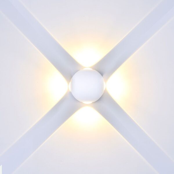 Επιτοίχιο Φωτιστικό LED Λευκό ΙP65 Αλουμίνιο V-TAC 4W 3000K Θερμό – 8551