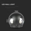 Επιτοίχιο Φωτιστικό LED Μαύρο ΙP65 Αλουμίνιο V-TAC 4W 3000K Θερμό – 218553