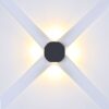 Επιτοίχιο Φωτιστικό LED Μαύρο ΙP65 Αλουμίνιο V-TAC 4W 3000K Θερμό – 218553