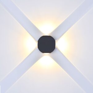 Επιτοίχιο Φωτιστικό LED Μαύρο ΙP65 Αλουμίνιο V-TAC 4W 3000K Θερμό – 218553
