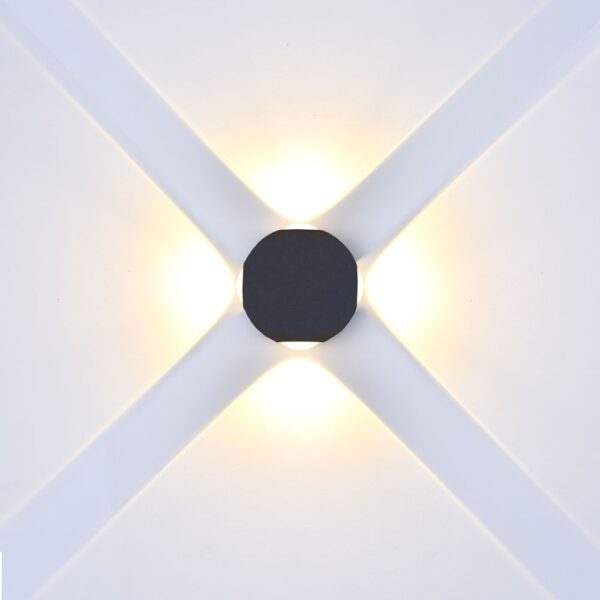 Επιτοίχιο Φωτιστικό LED Μαύρο ΙP65 Αλουμίνιο V-TAC 4W 3000K Θερμό – 218553