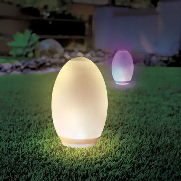 Εξωτερικό φωτιστικό LED μπαταρίας 0.2W RGB+WW αβγό ηλιακό V-TAC – 8557