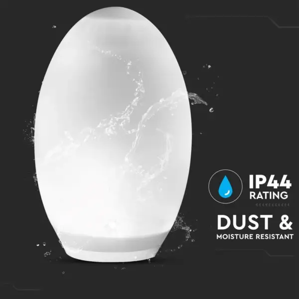 Εξωτερικό φωτιστικό LED μπαταρίας 0.2W RGB+WW αβγό ηλιακό V-TAC – 8557