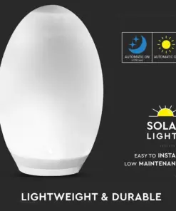 Εξωτερικό φωτιστικό LED μπαταρίας 0.2W RGB+WW αβγό ηλιακό V-TAC – 8557