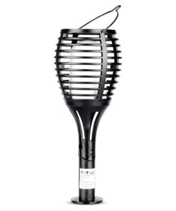 Ηλιακό επίτοιχο/επιδαπέδιο/κρεμαστό φωτιστικό πυρσός LED 0.45W V-TAC μπαταρίας θερμό λευκό 2200K – 8558