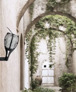 Ηλιακό επίτοιχο/επιδαπέδιο/κρεμαστό φωτιστικό πυρσός LED 0.45W V-TAC μπαταρίας θερμό λευκό 2200K – 8558