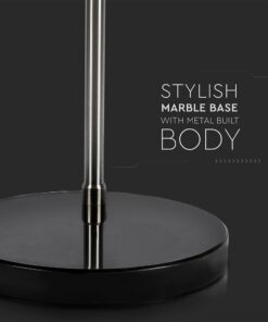 Επιδαπέδιο Φωτιστικό V-TAC Μεταλλικό Μαύρο και Μάρμαρο με Ντουί E27 – 8564