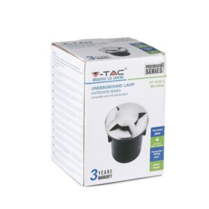Φωτιστικό 1xMR16 Χωνευτό 3 Δεσμών Αδιάβροχο IP67 Inox V-TAC – 8566
