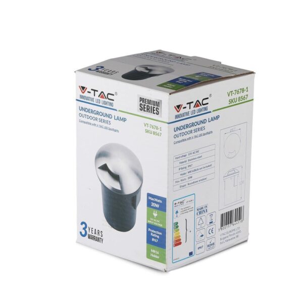 Φωτιστικό 1xMR16 Χωνευτό 1 Δέσμης Αδιάβροχο IP67 Inox V-TAC – 8567