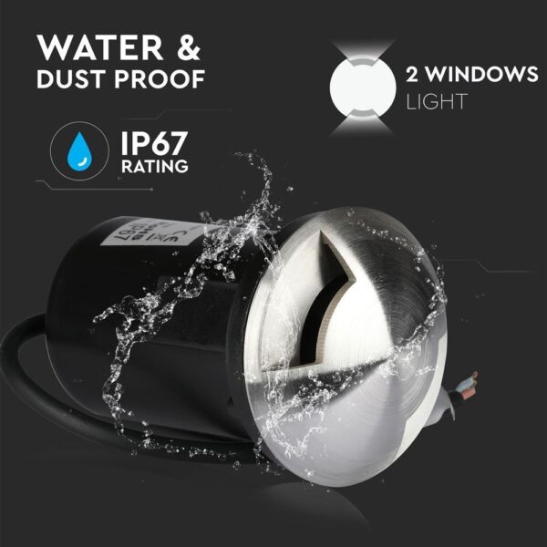 Φωτιστικό 1xMR16 Χωνευτό 2 Δεσμών Αδιάβροχο IP67 Inox V-TAC – 8568