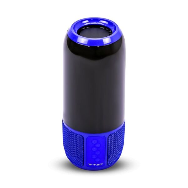 Φορητό Ασύρματο Ηχείο- Φωτιστικό Γραφείου Bluetooth με Μπαταρία και RGB LED Φωτισμό 6W V-TAC Μπλε – 8569