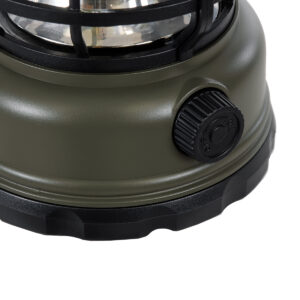GloboStar® 85693 Αυτόνομο Επαναφορτιζόμενο Φανάρι Camping LED 5W USB 2.0 με Επαναφορτιζόμενη Μπαταρία 1 x 18650 2000mAh Li-ion – IP20 – Dimmable – Πράσινο Χακί με Διάφανο Γυαλί – Θερμό Λευκό 3000K Φ12 x Υ17cm