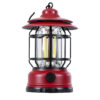 GloboStar® 85694 Αυτόνομο Επαναφορτιζόμενο Φανάρι Camping LED 5W USB 2.0 με Επαναφορτιζόμενη Μπαταρία 1 x 18650 2000mAh Li-ion – IP20 – Dimmable – Κόκκινο με Διάφανο Γυαλί – Θερμό Λευκό 3000K Φ12 x Υ17cm