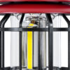 GloboStar® 85694 Αυτόνομο Επαναφορτιζόμενο Φανάρι Camping LED 5W USB 2.0 με Επαναφορτιζόμενη Μπαταρία 1 x 18650 2000mAh Li-ion – IP20 – Dimmable – Κόκκινο με Διάφανο Γυαλί – Θερμό Λευκό 3000K Φ12 x Υ17cm