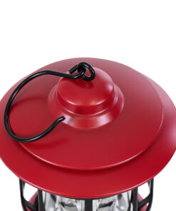 GloboStar® 85694 Αυτόνομο Επαναφορτιζόμενο Φανάρι Camping LED 5W USB 2.0 με Επαναφορτιζόμενη Μπαταρία 1 x 18650 2000mAh Li-ion – IP20 – Dimmable – Κόκκινο με Διάφανο Γυαλί – Θερμό Λευκό 3000K Φ12 x Υ17cm